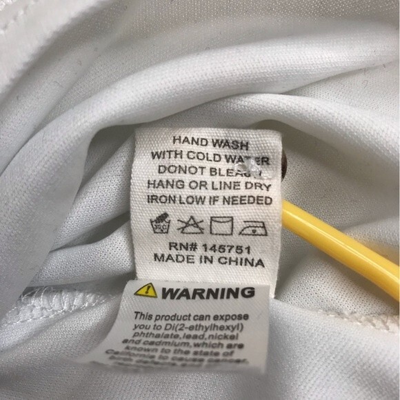 Peach Love Romper White Embroidered Gauzy Ruffle Hem Front Tie Womens Medium - Picture 11 of 16